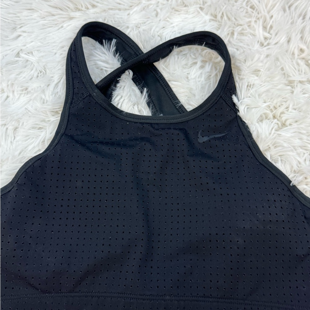 Nike Women's Black Perforated Crop Top